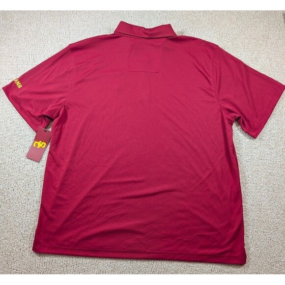USC Trojans Polo Shirt 2XL Fight On Authentic Apparel NWT Maroon Gold "Game Day" - Picture 5 of 6